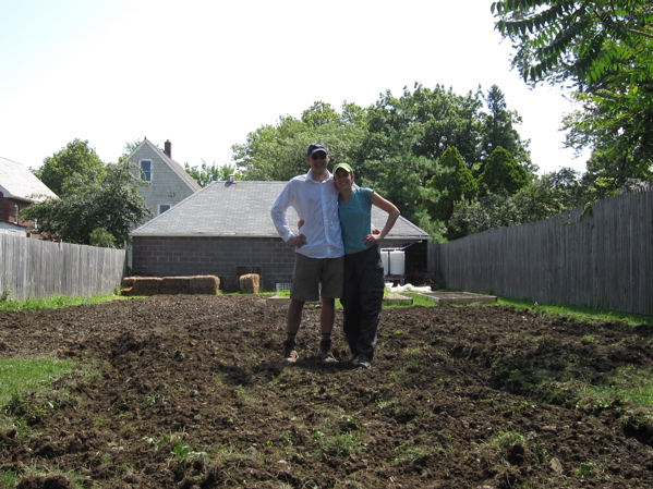 Eric and Annabel cleaning beets at Bay Branch Farm